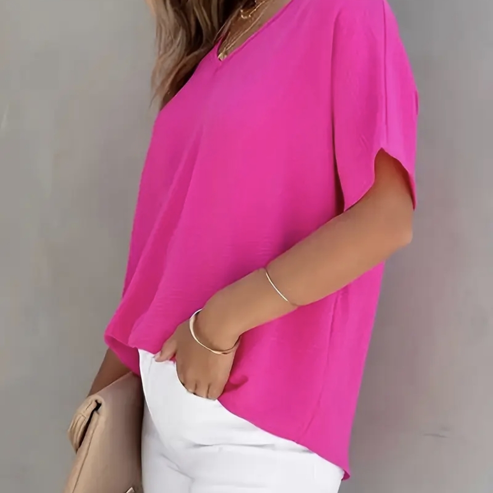 Vibrant Pink Women's Top - Picture 3 of 4